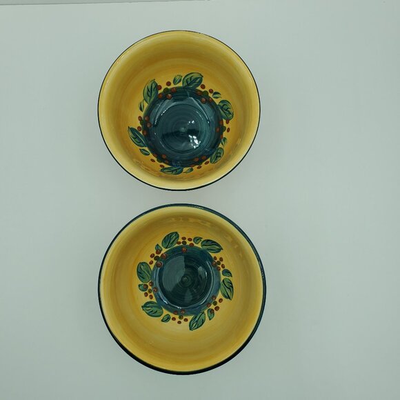 Whole Home French Country Berries En Provence Soup Cereal Bowls Berries & Leaves - Picture 3 of 10